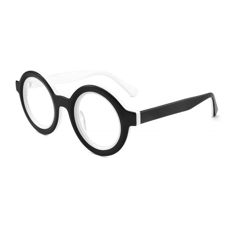 Retro Thick-Frame Round Glasses — Bold Optical Frames with Vintage Edge - Undefyning Lynes