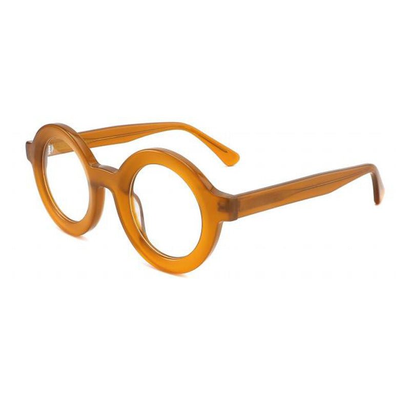 Retro Thick-Frame Round Glasses — Bold Optical Frames with Vintage Edge - Undefyning Lynes