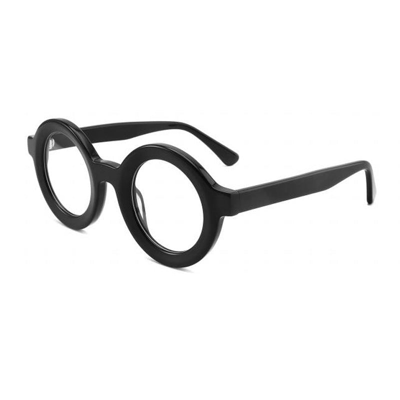 Retro Thick-Frame Round Glasses — Bold Optical Frames with Vintage Edge - Undefyning Lynes