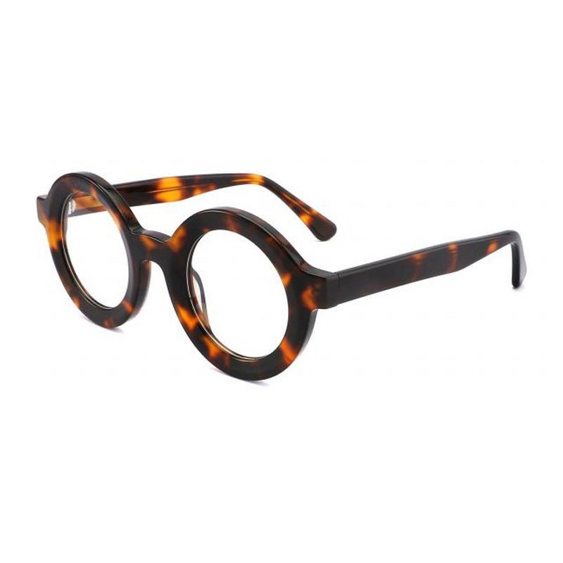 Retro Thick-Frame Round Glasses — Bold Optical Frames with Vintage Edge - Undefyning Lynes