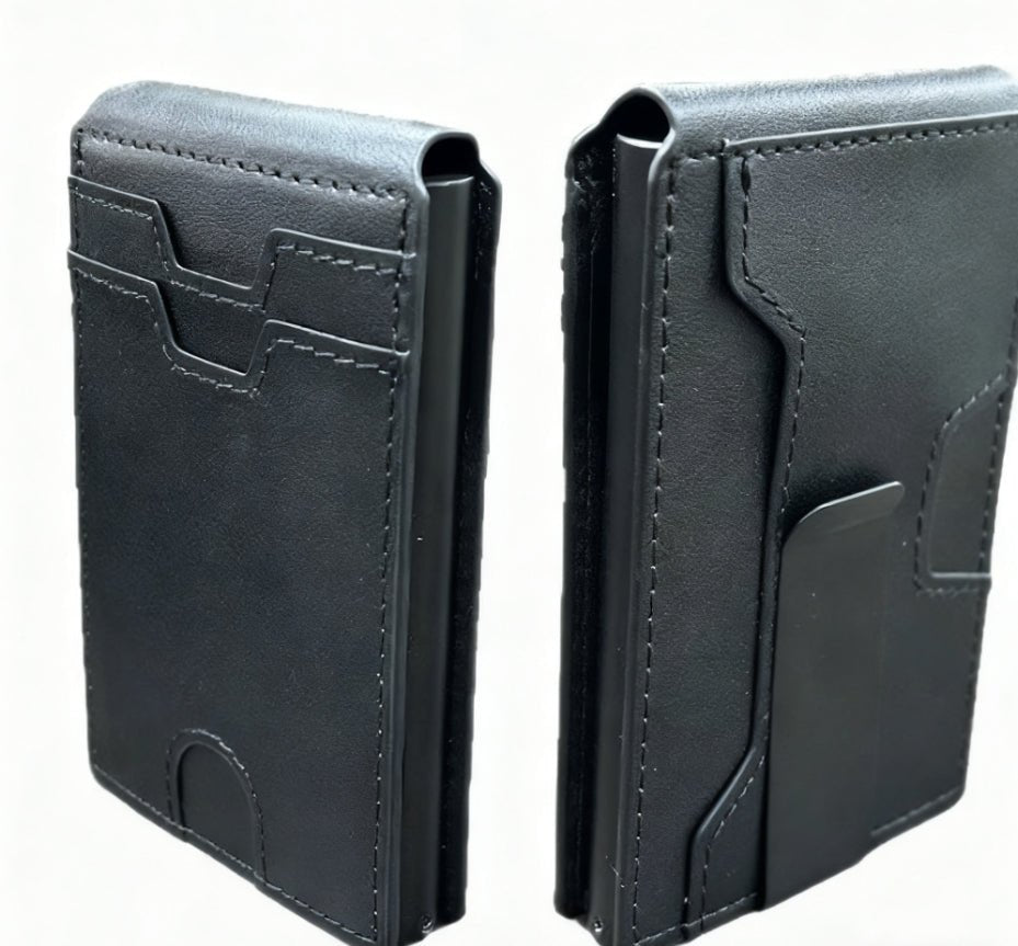 RFID Auto Pop-Up Card Holder – Anti-Theft Business Wallet - Undefyning Lynes
