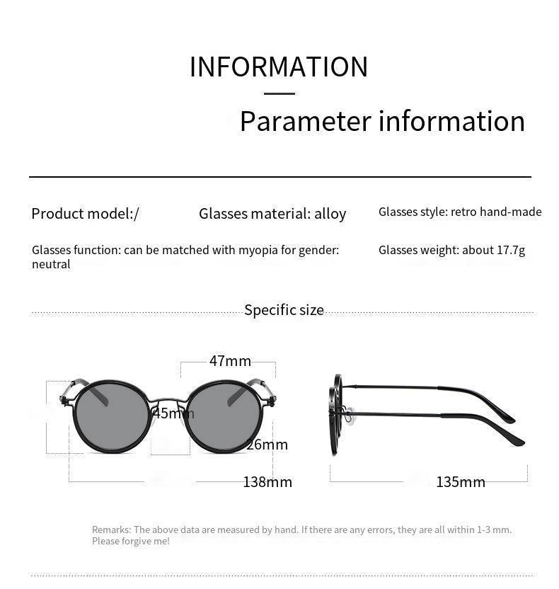 Round-Frame Punk Metal Sunglasses — Bold Alloy Frames in 4 Colorways - Undefyning Lynes