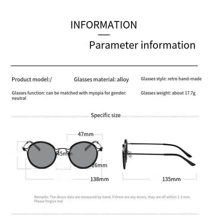Round-Frame Punk Metal Sunglasses — Bold Alloy Frames in 4 Colorways - Undefyning Lynes