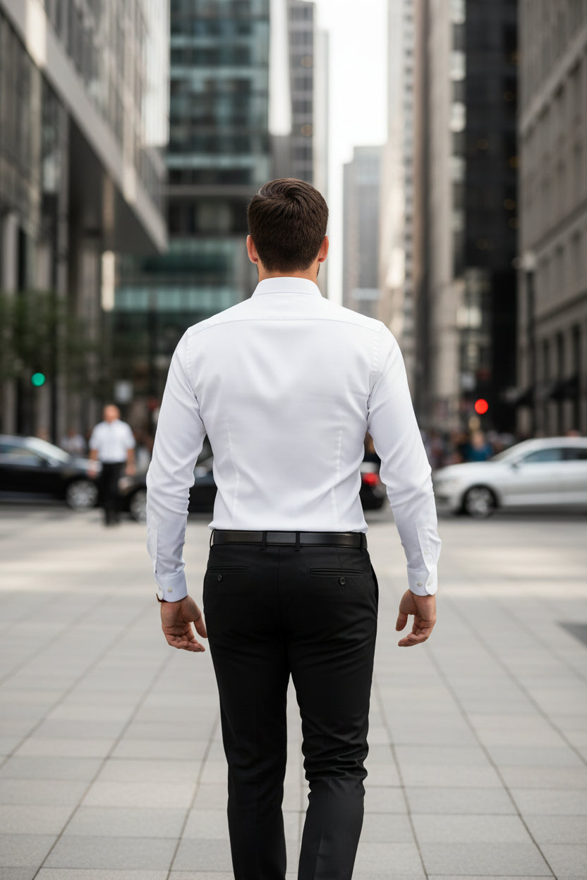 Slim Dress Shirt — Men's Tailored Slim-Fit Wrinkle-Resistant Button-Up - Undefyning Lynes