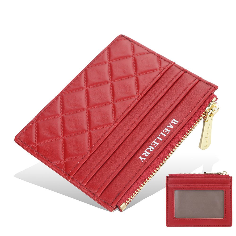 Slim Embossed PU Leather ID & Card Holder – Waterproof, 6 Colors - Undefyning Lynes