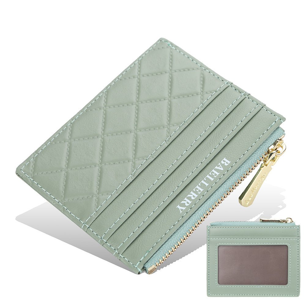 Slim Embossed PU Leather ID & Card Holder – Waterproof, 6 Colors - Undefyning Lynes