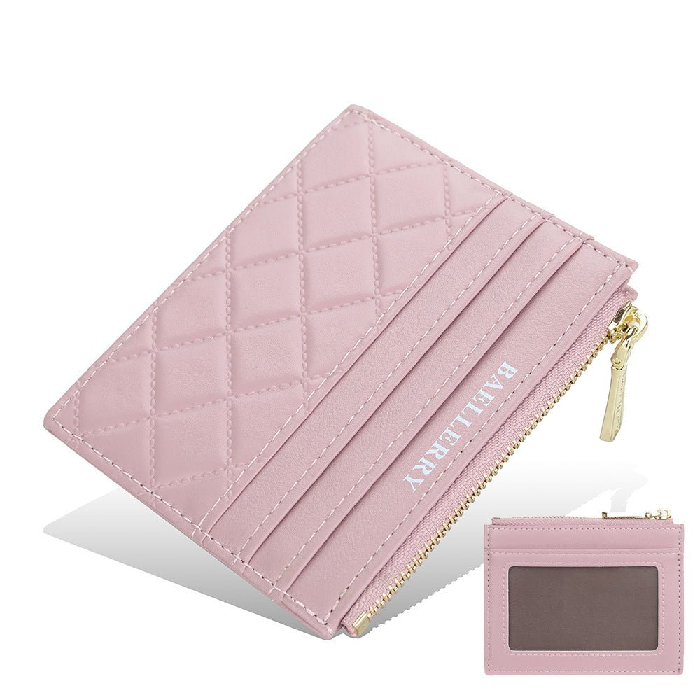 Slim Embossed PU Leather ID & Card Holder – Waterproof, 6 Colors - Undefyning Lynes