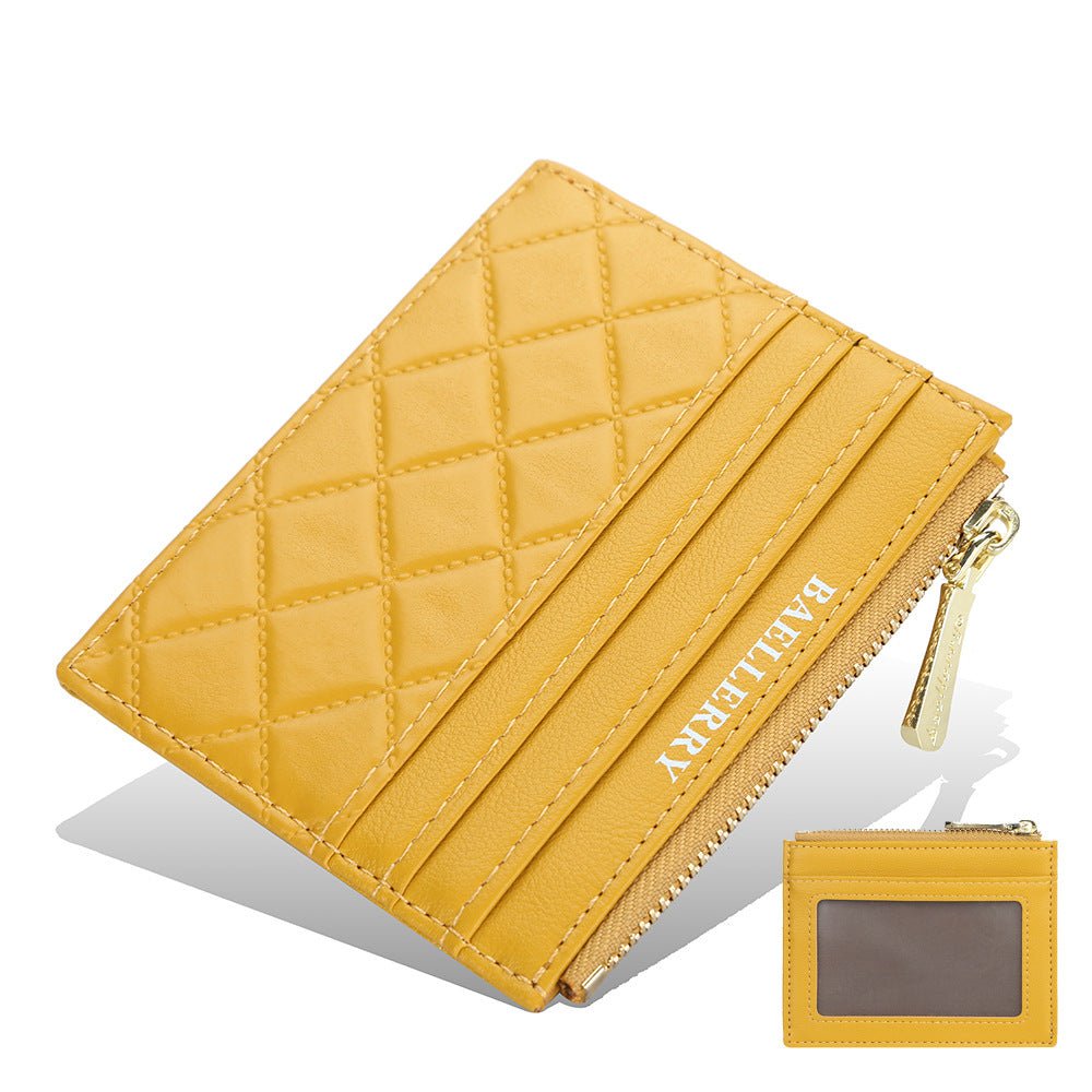 Slim Embossed PU Leather ID & Card Holder – Waterproof, 6 Colors - Undefyning Lynes