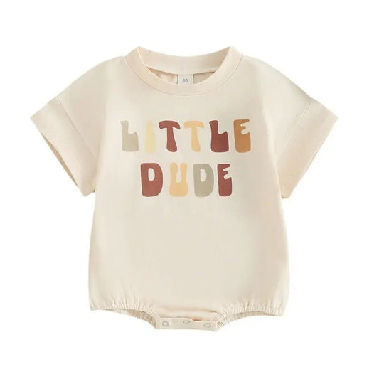 Soft Cotton Minimalist Short-Sleeve Romper – Gentle Comfort for Baby - Undefyning Lynes