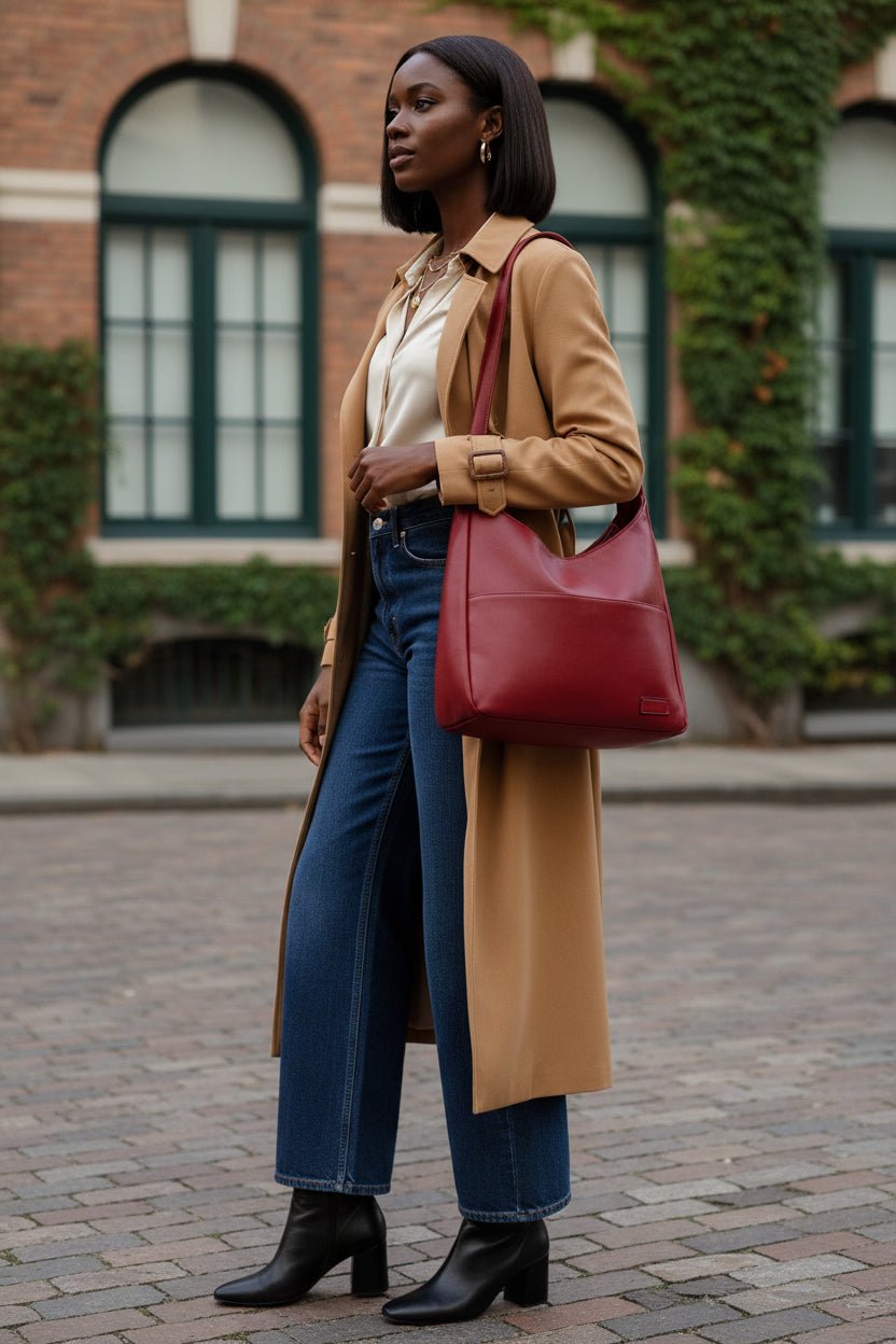 Soft PU Leather Tote — Women's Minimalist Commuter Shoulder Bag - Undefyning Lynes