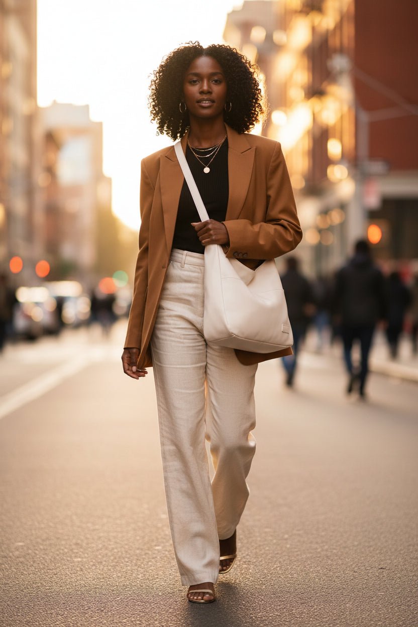 Soft PU Leather Tote — Women's Minimalist Commuter Shoulder Bag - Undefyning Lynes