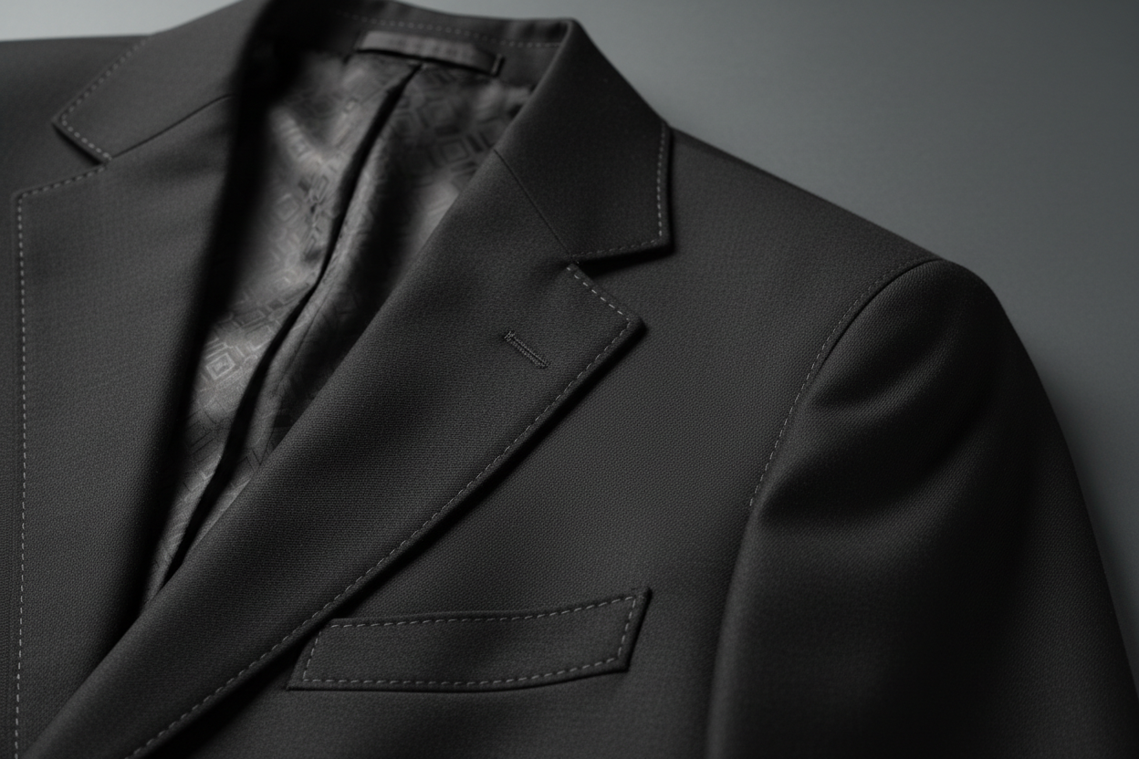 Suit jacket detail shot