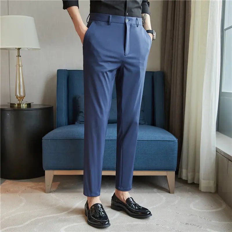 The All-Day Sharp Slim-Fit Trouser: Wrinkle-Free Comfort for Your Busy Life - Undefyning Lynes
