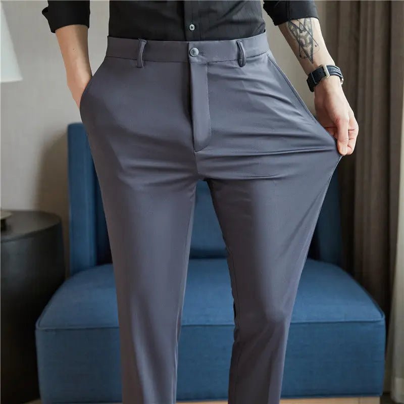 The All-Day Sharp Slim-Fit Trouser: Wrinkle-Free Comfort for Your Busy Life - Undefyning Lynes