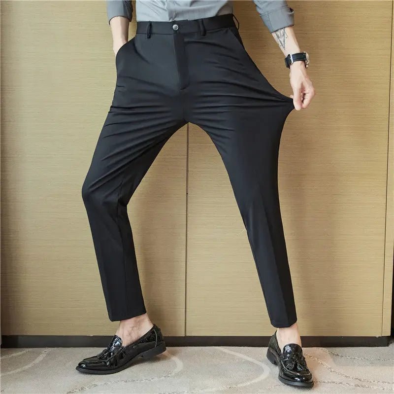 The All-Day Sharp Slim-Fit Trouser: Wrinkle-Free Comfort for Your Busy Life - Undefyning Lynes