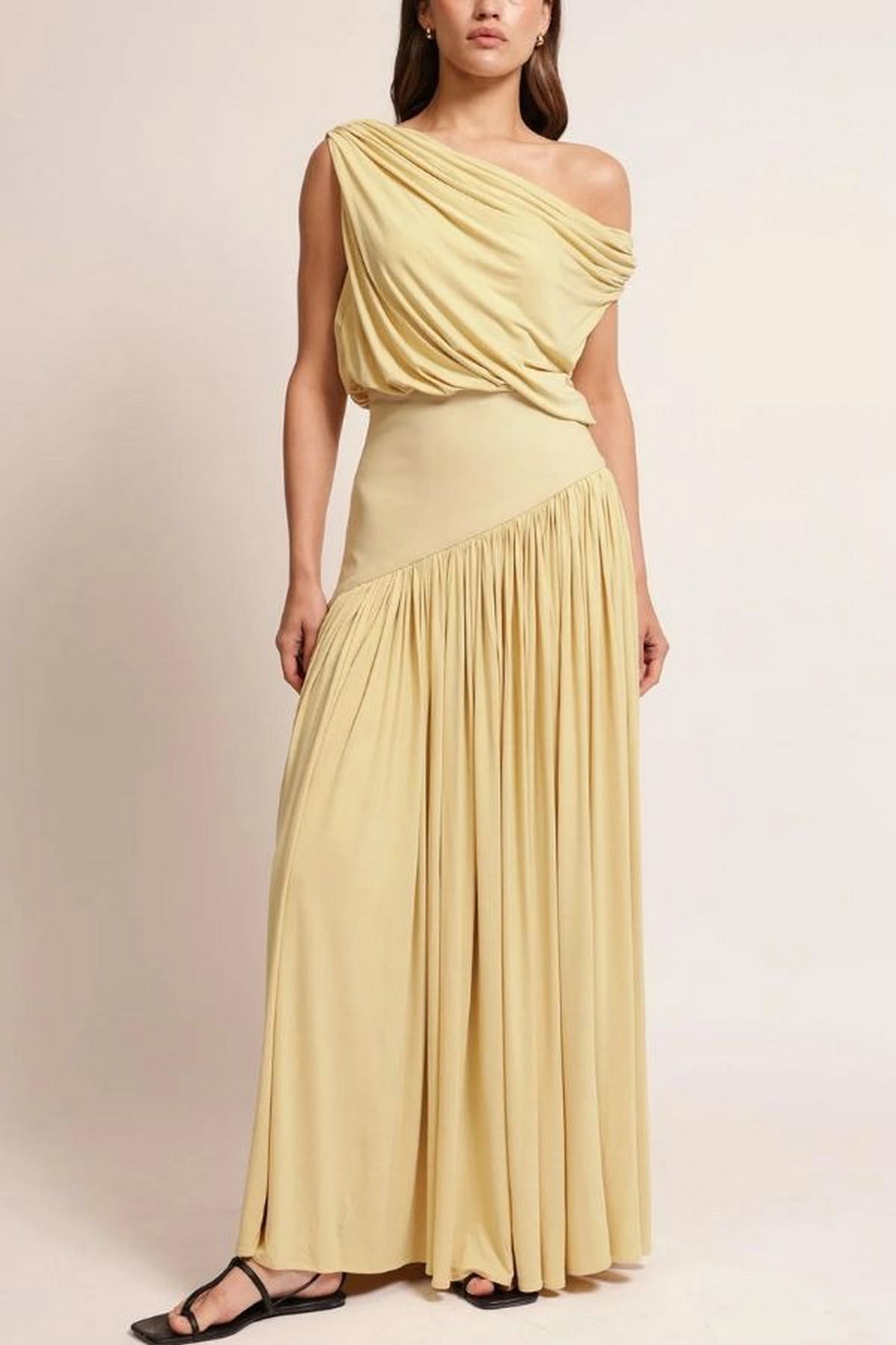 The AsymMaxi Dress – Women's Radiant Asymmetrical Off-Shoulder Maxi Dress - Undefyning Lynes