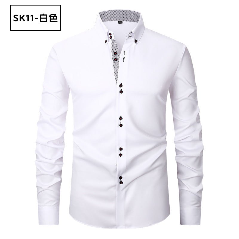 The Business Casual — Men's Extended Size Long-Sleeve Shirt - Undefyning Lynes