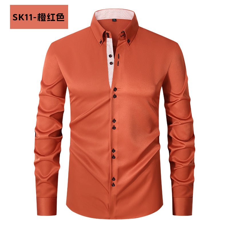 The Business Casual — Men's Extended Size Long-Sleeve Shirt - Undefyning Lynes