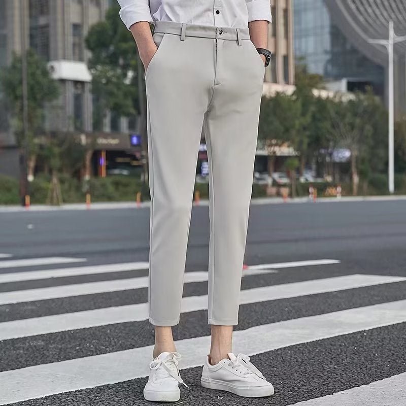 The Drape Trouser — Men's Slim-Fit Cropped Drapey Pants - Undefyning Lynes