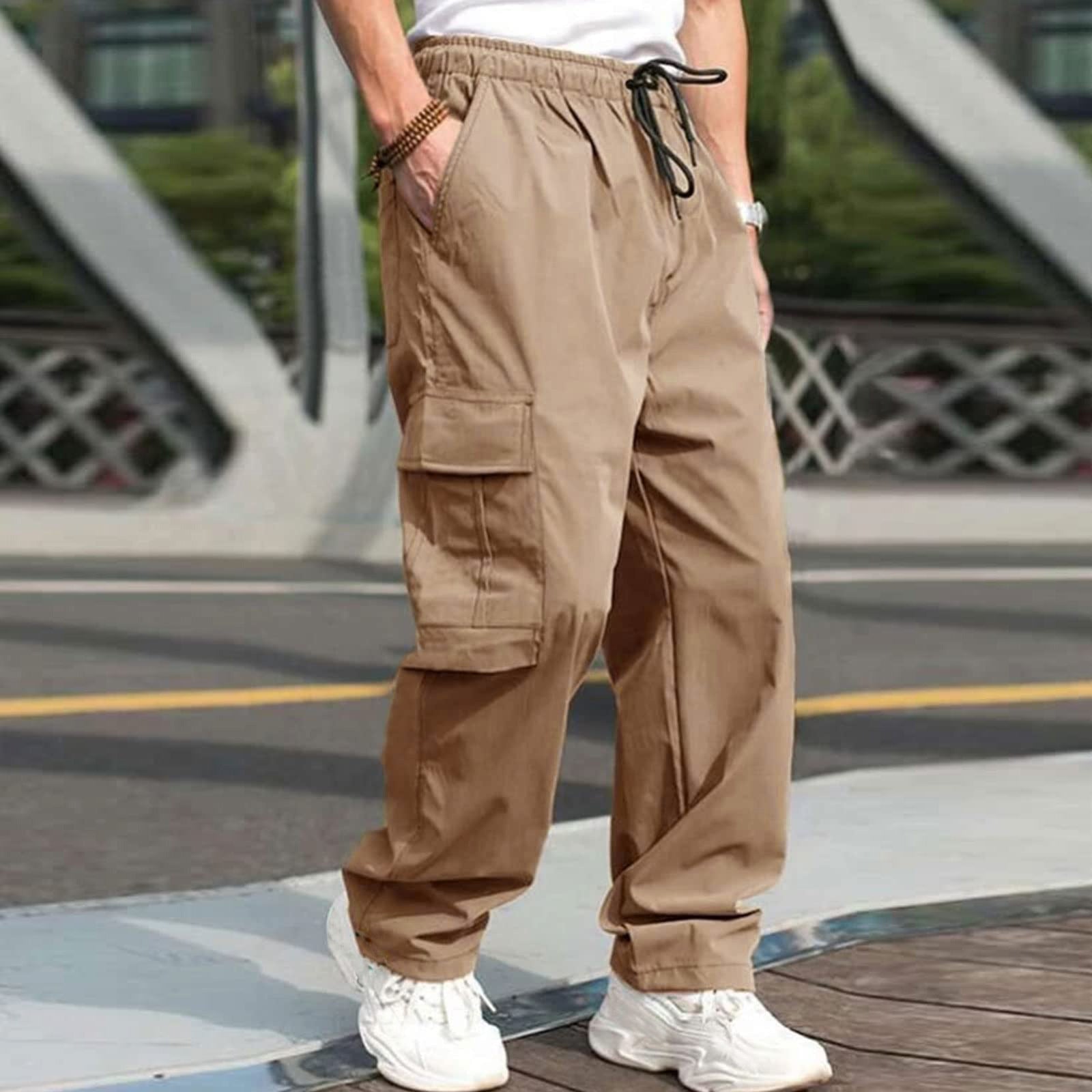 The Drawstring Cargo — Men's Loose Fit Straight-Leg Pants - Undefyning Lynes