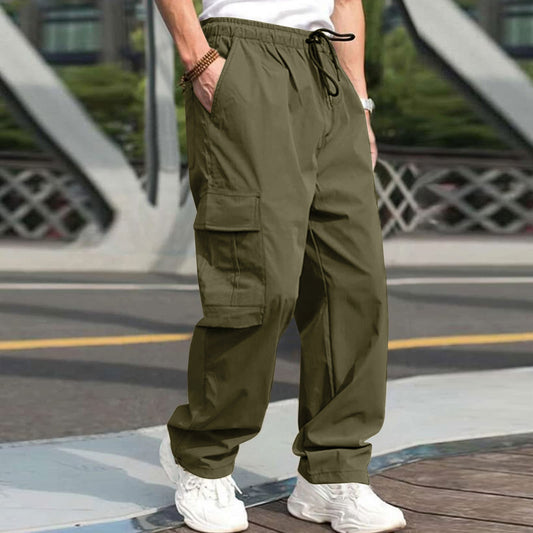 The Drawstring Cargo — Men's Loose Fit Straight-Leg Pants - Undefyning Lynes