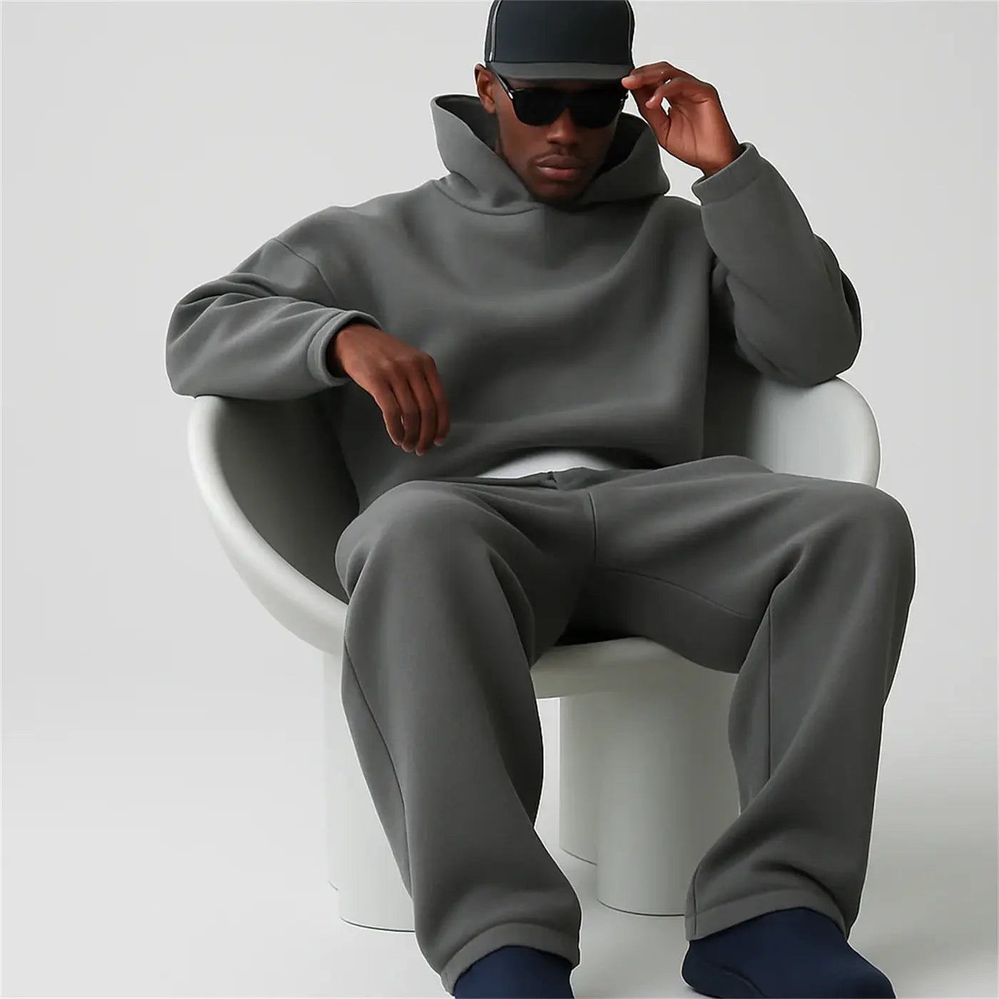 The Effortless Lounge Set: Premium Oversized Cotton Blend Sportswear - Undefyning Lynes