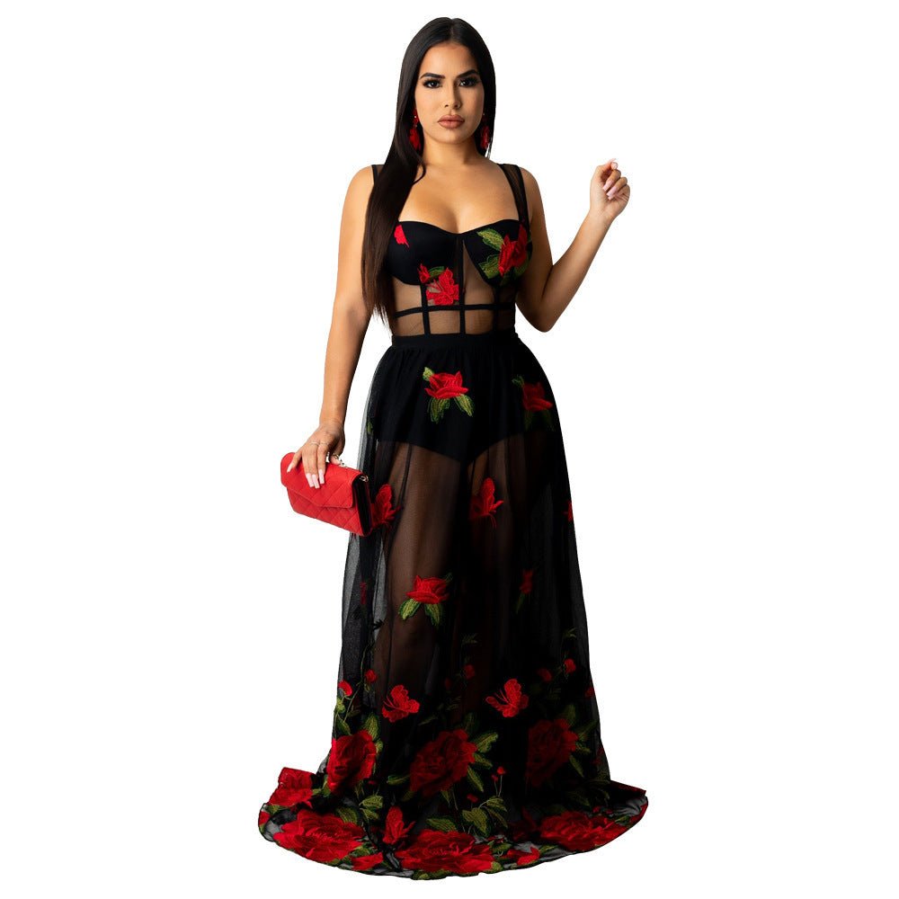 The Embroidered Maxi Dress – Women's Ethereal Embroidered A-Line Maxi - Undefyning Lynes