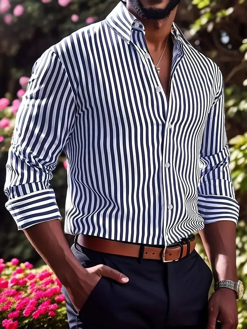 The Everyday Stripe Long-Sleeve: Effortless Style for Work & Weekend - Undefyning Lynes