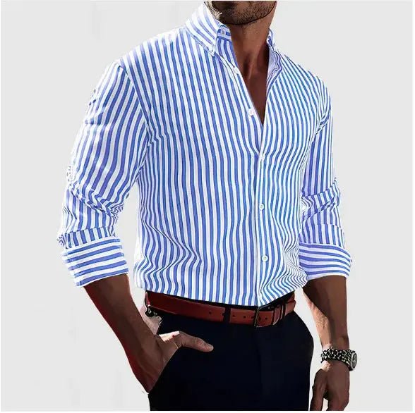 The Everyday Stripe Long-Sleeve: Effortless Style for Work & Weekend - Undefyning Lynes