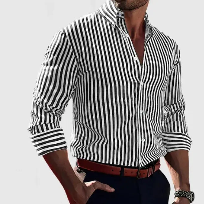 The Everyday Stripe Long-Sleeve: Effortless Style for Work & Weekend - Undefyning Lynes