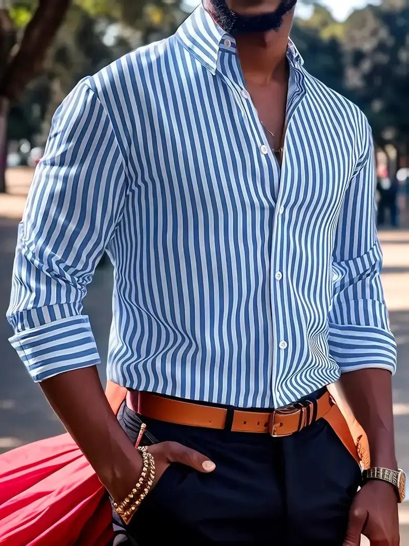 The Everyday Stripe Long-Sleeve: Effortless Style for Work & Weekend - Undefyning Lynes