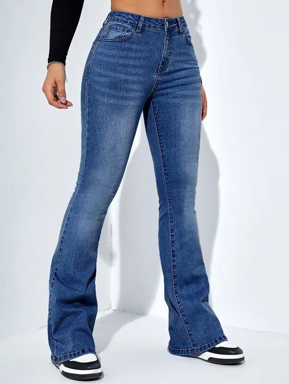The FlareSlim Jean – Women's High-Waist Slim Flared Stretch Trousers - Undefyning Lynes