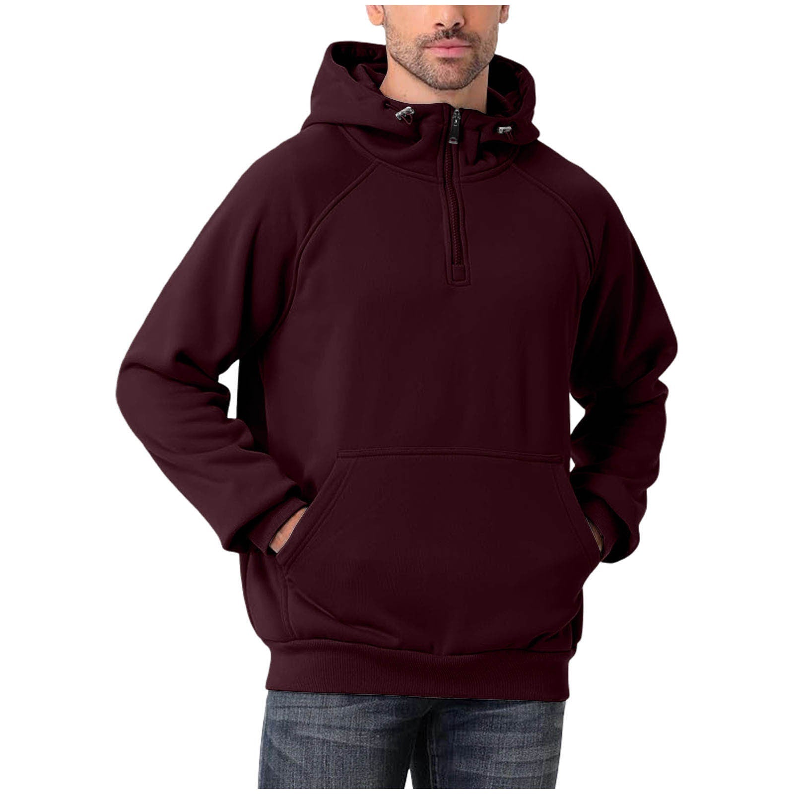 The Half-Zip – Men's Multi-Color Half-Zip Pullover Hoodie - Undefyning Lynes