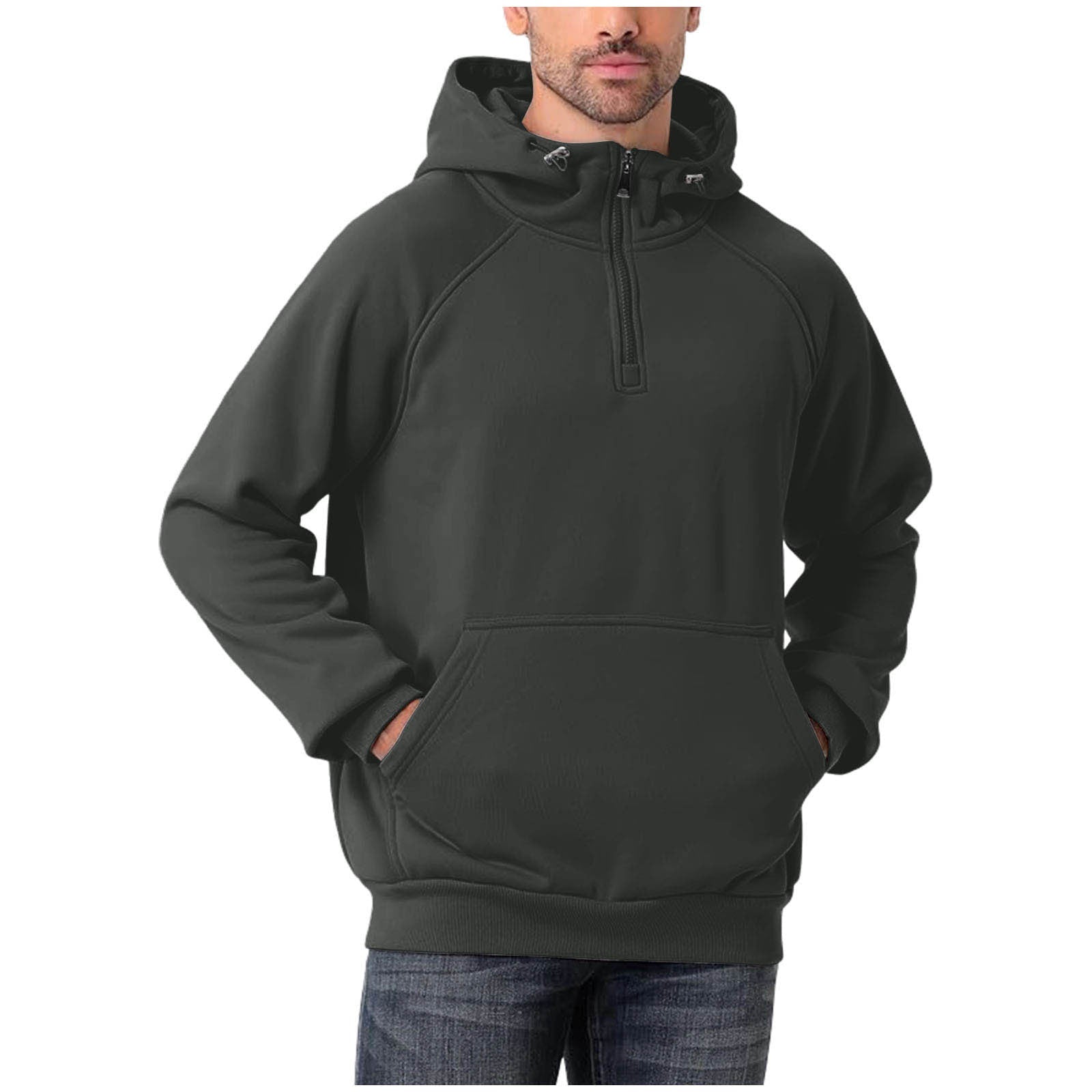 The Half-Zip – Men's Multi-Color Half-Zip Pullover Hoodie - Undefyning Lynes