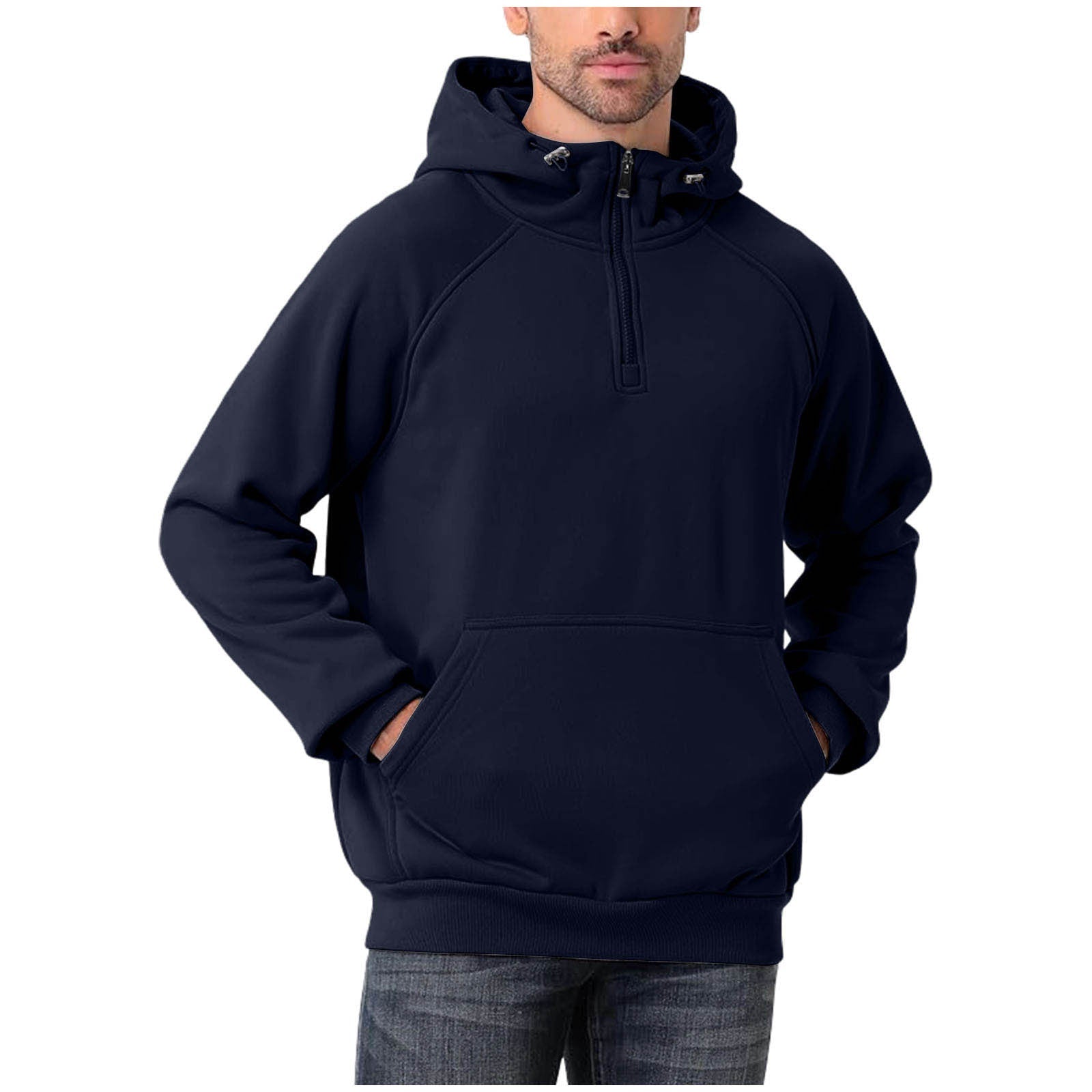 The Half-Zip – Men's Multi-Color Half-Zip Pullover Hoodie - Undefyning Lynes