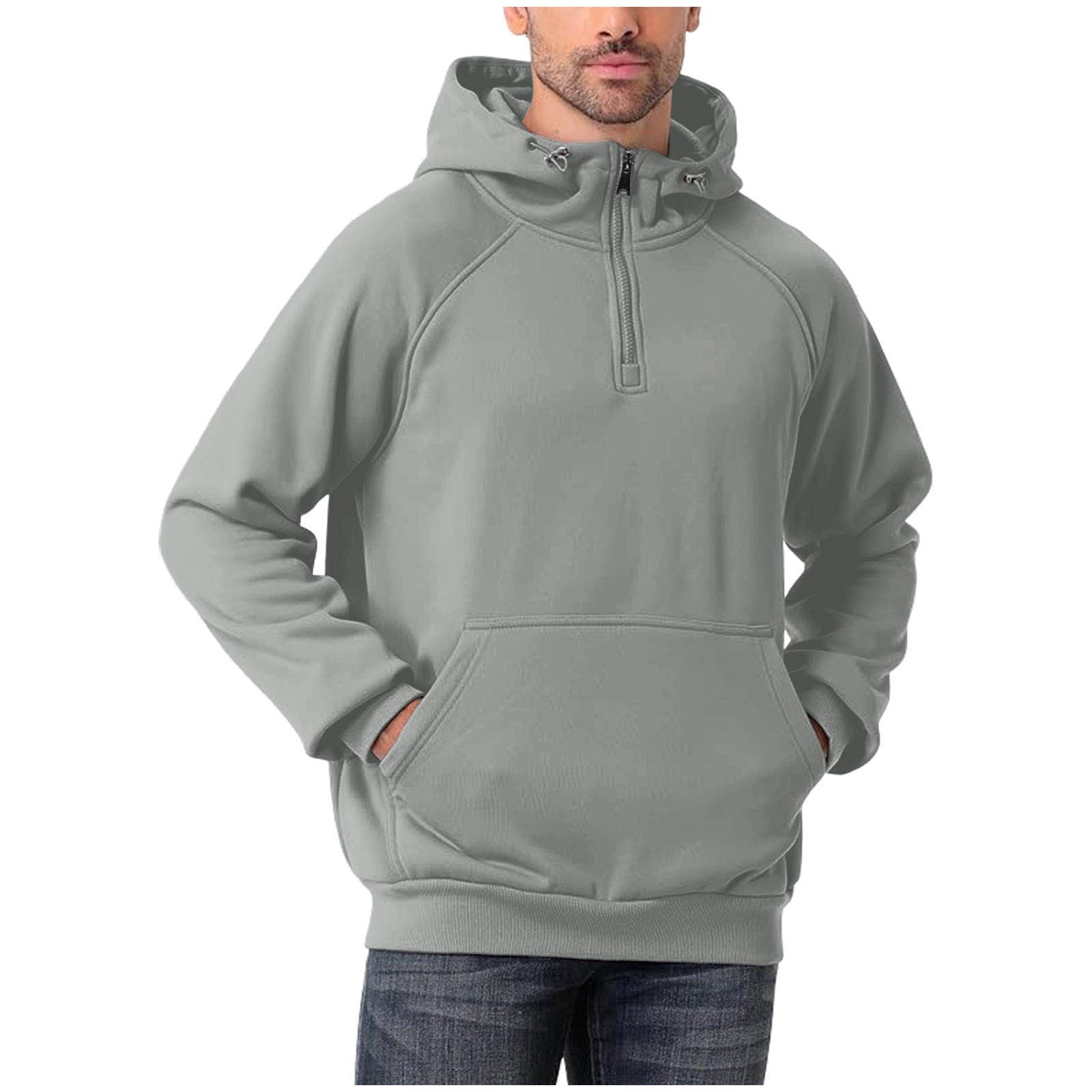 The Half-Zip – Men's Multi-Color Half-Zip Pullover Hoodie - Undefyning Lynes
