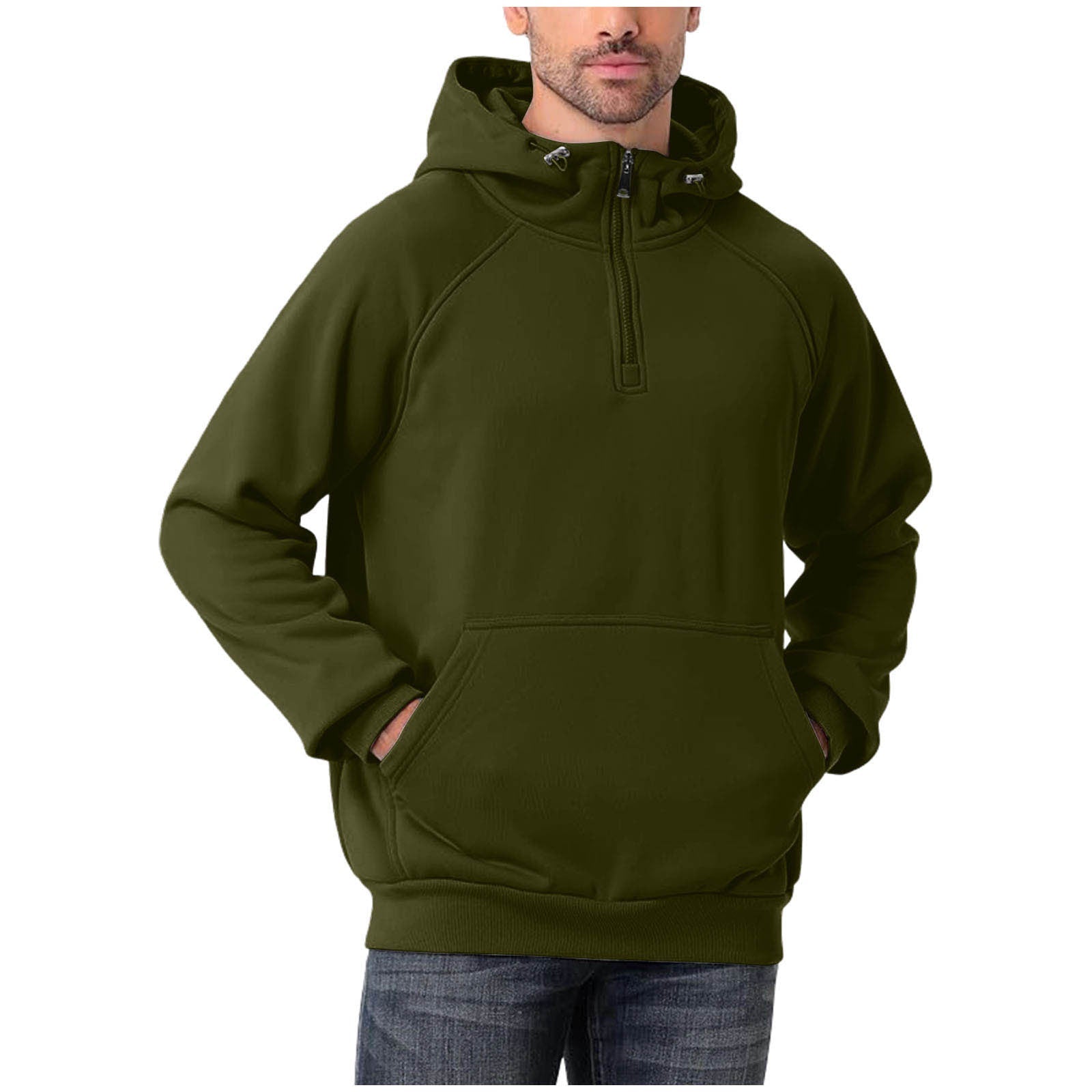 The Half-Zip – Men's Multi-Color Half-Zip Pullover Hoodie - Undefyning Lynes