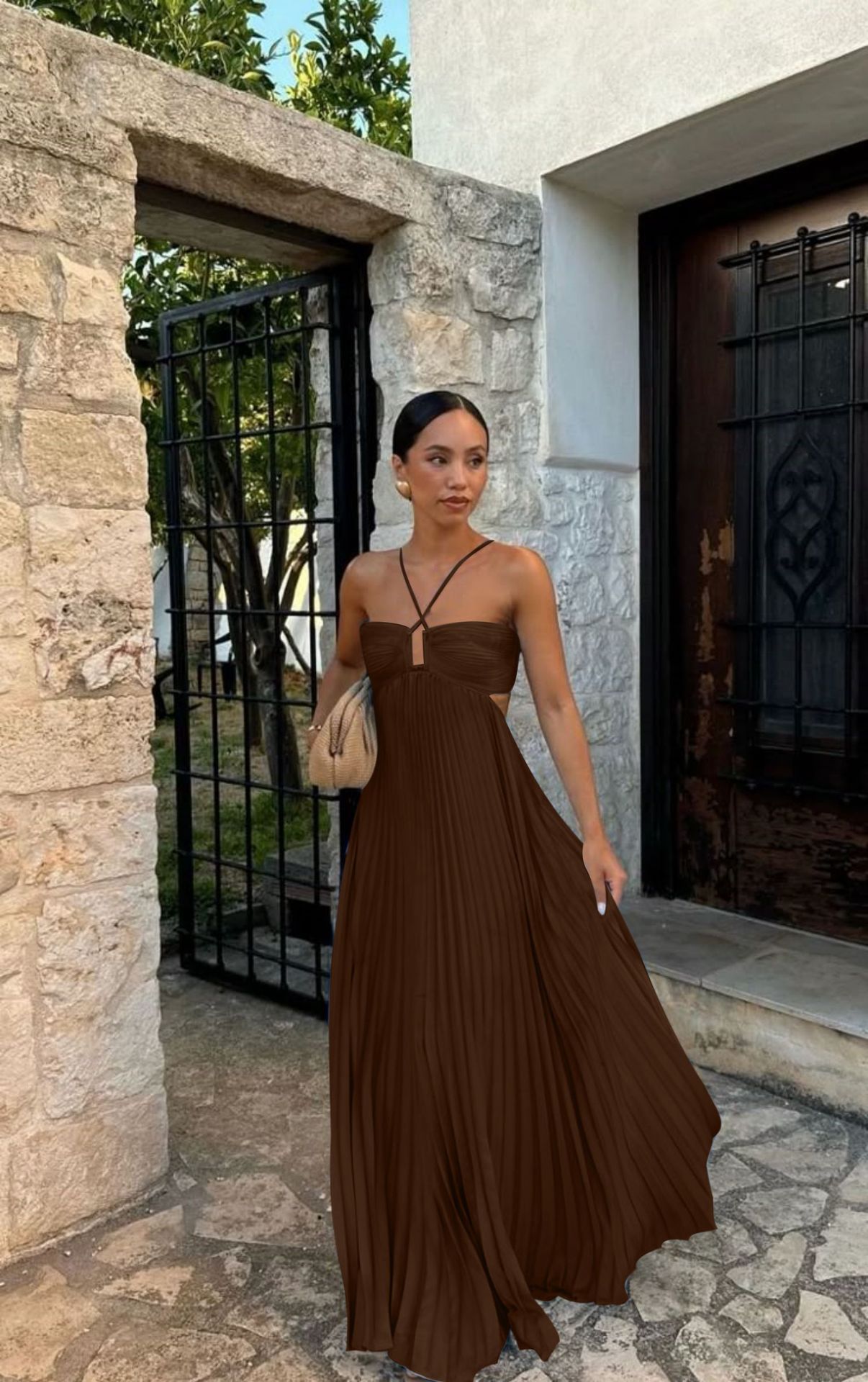 The HaltWrap Dress – Women's Pleated Halter Sling Dress - Undefyning Lynes