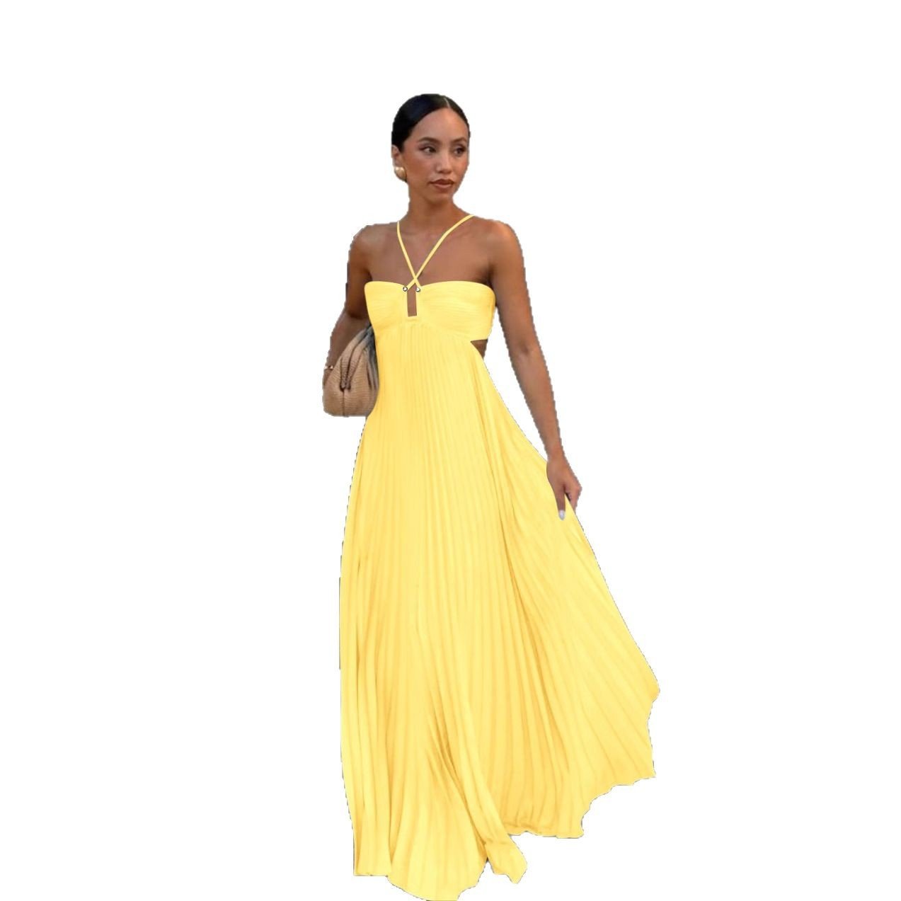 The HaltWrap Dress – Women's Pleated Halter Sling Dress - Undefyning Lynes