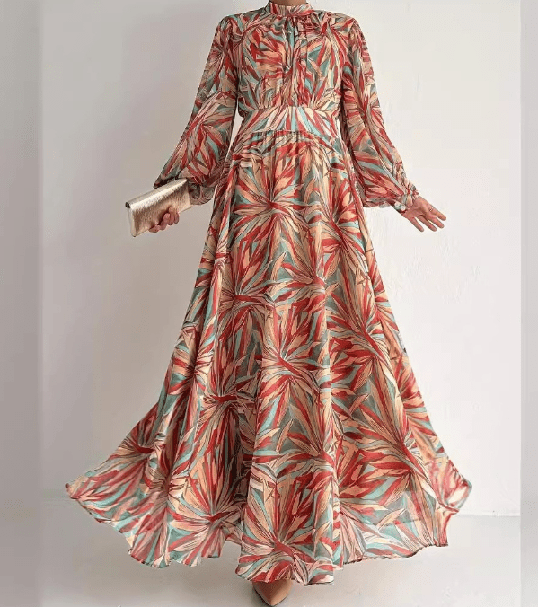 The High Neck Belted Maxi – Women's Modest Elegance Belted Maxi Dress - Undefyning Lynes