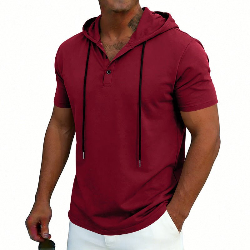 The Hooded Henley — Men's Short-Sleeve Pullover Shirt - Undefyning Lynes