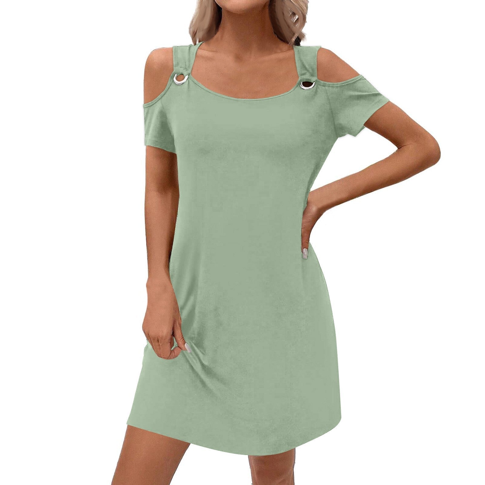 The OffShoulder Skirt – Women's Solid-Color Elegant Off-Shoulder Midi Skirt - Undefyning Lynes