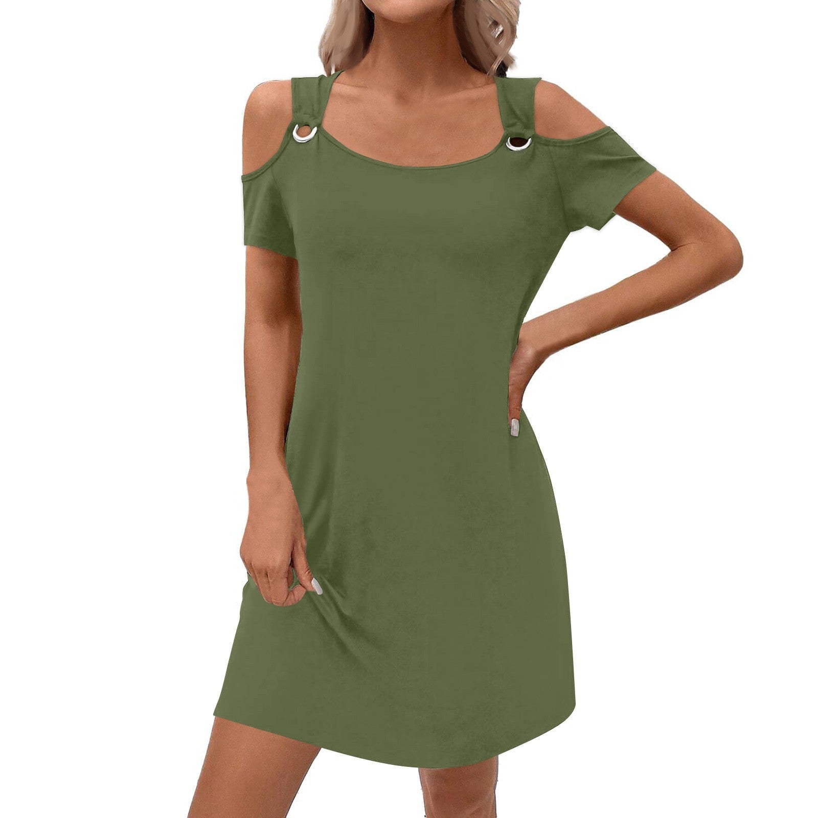 The OffShoulder Skirt – Women's Solid-Color Elegant Off-Shoulder Midi Skirt - Undefyning Lynes