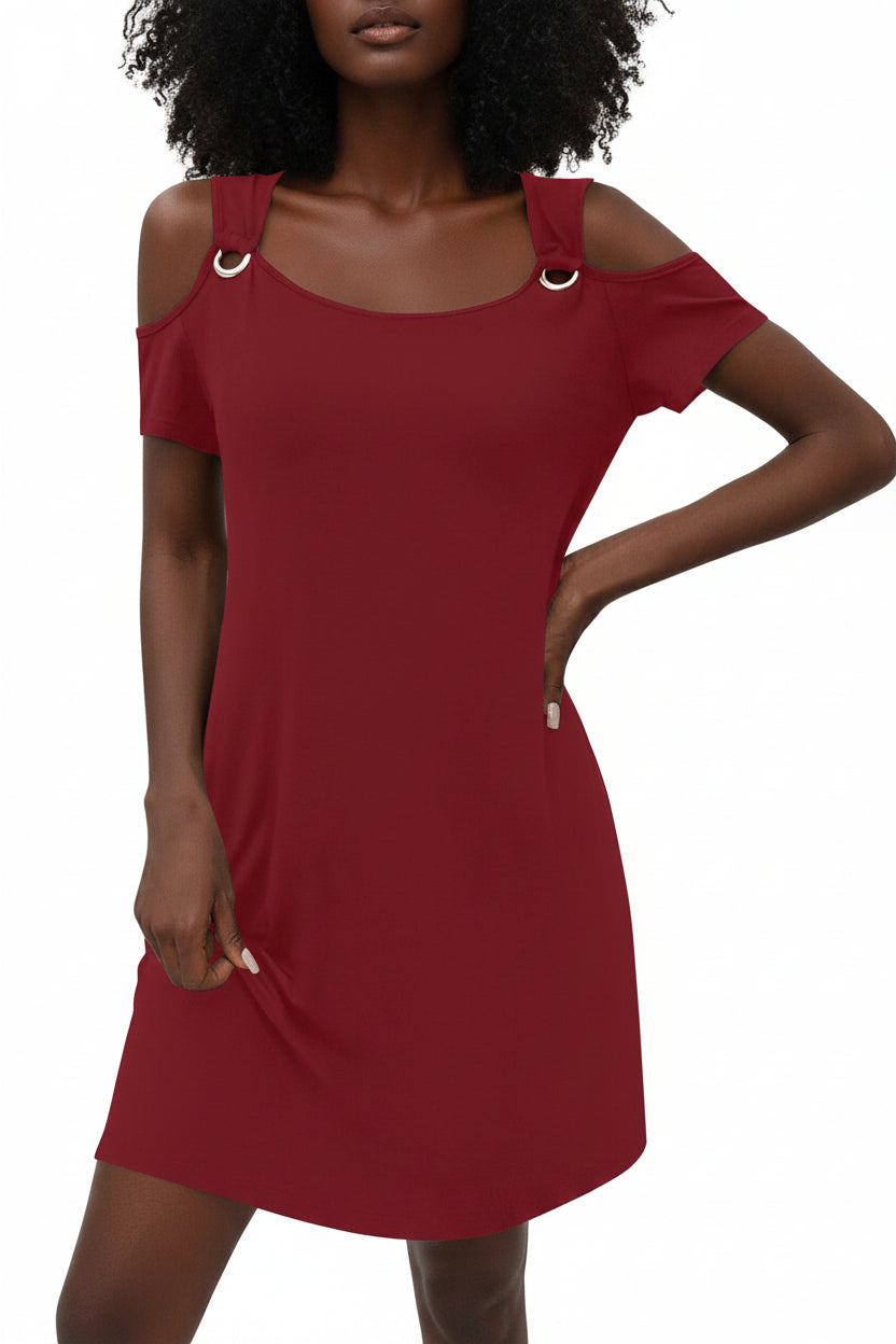 The OffShoulder Skirt – Women's Solid-Color Elegant Off-Shoulder Midi Skirt - Undefyning Lynes