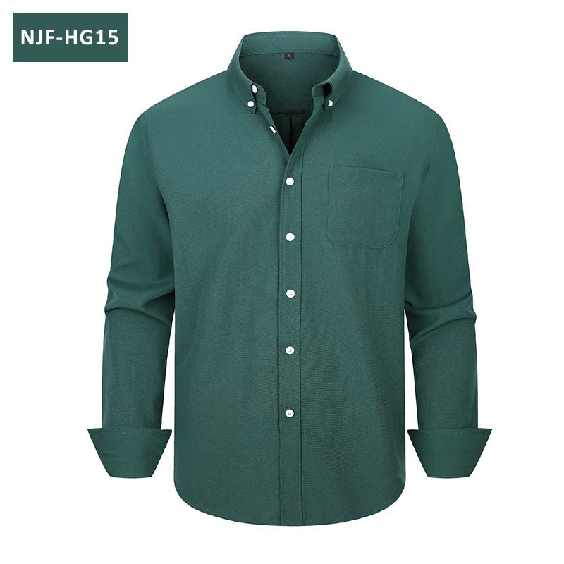 The Oxford — Men's Long-Sleeve Casual Button-Down Shirt - Undefyning Lynes