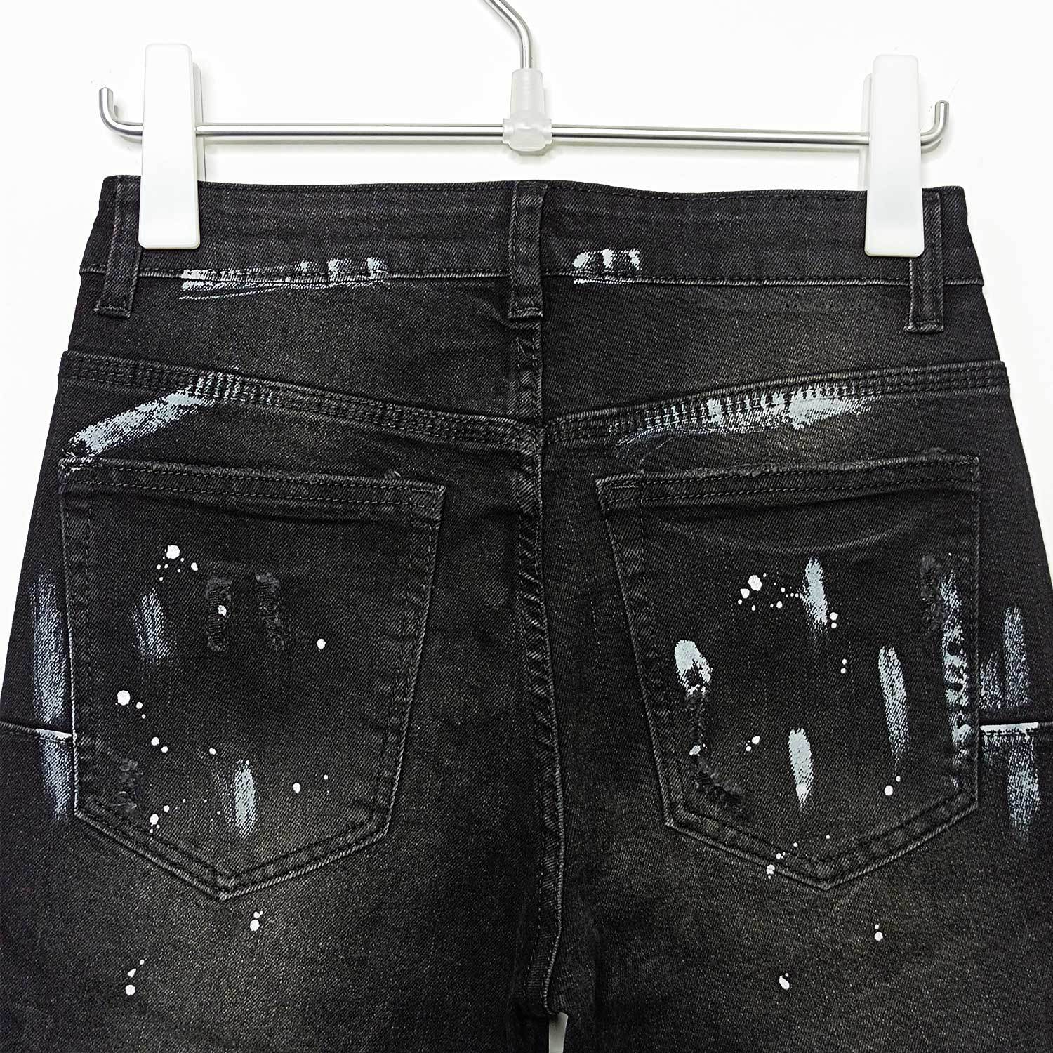 The Paint Splatter — Men's Straight-Leg Paint Splatter Stretch Denim Jeans - Undefyning Lynes