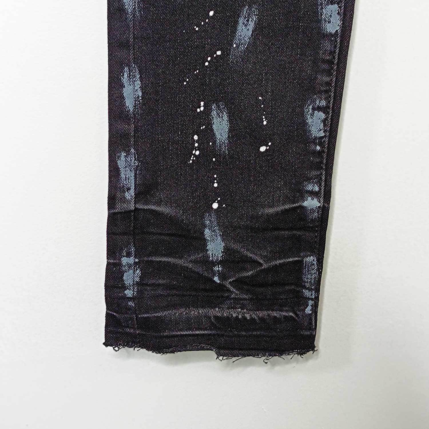 The Paint Splatter — Men's Straight-Leg Paint Splatter Stretch Denim Jeans - Undefyning Lynes