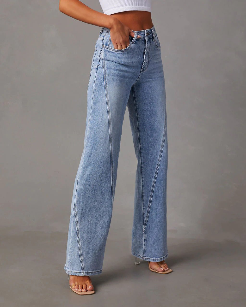 The PatchWide Jean – Women's Casual Patchwork Wide Leg Denim - Undefyning Lynes