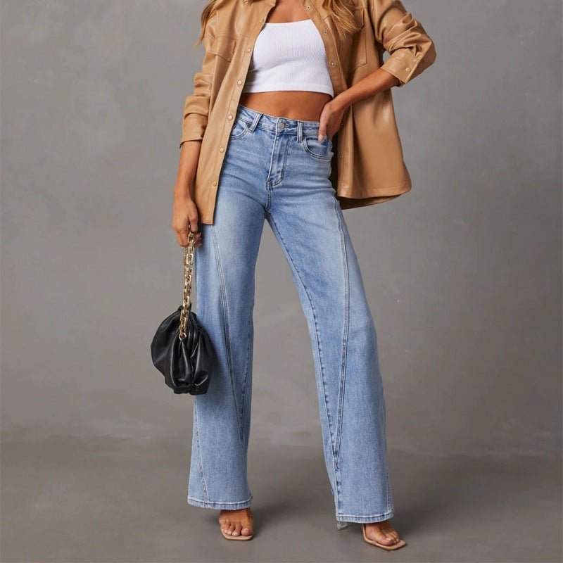 The PatchWide Jean – Women's Casual Patchwork Wide Leg Denim - Undefyning Lynes