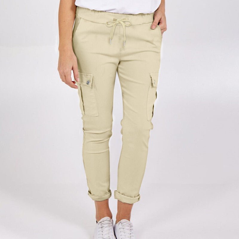 The PencilCargo Trouser – Women's Drawstring Waist Pencil Cargo Trousers - Undefyning Lynes